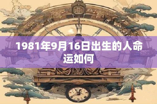 1981年9月16日出生的人命运如何