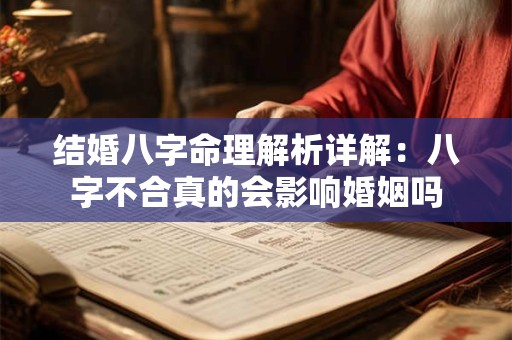 结婚八字命理解析详解：八字不合真的会影响婚姻吗