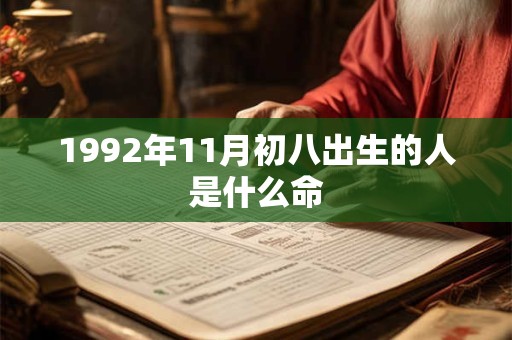 1992年11月初八出生的人是什么命