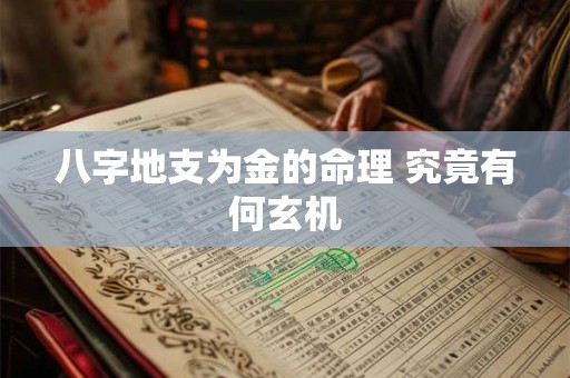 八字地支为金的命理 究竟有何玄机