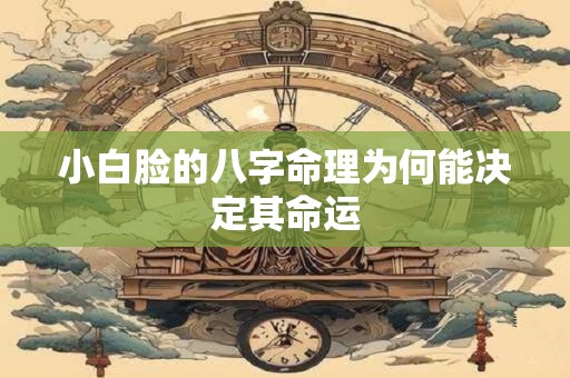 小白脸的八字命理为何能决定其命运
