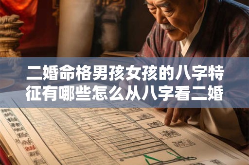 二婚命格男孩女孩的八字特征有哪些怎么从八字看二婚命格