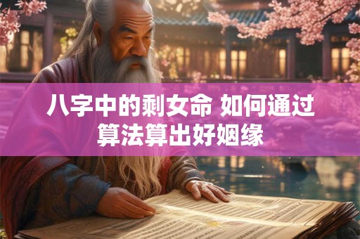 八字中的剩女命 如何通过算法算出好姻缘