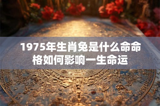 1975年生肖兔是什么命命格如何影响一生命运