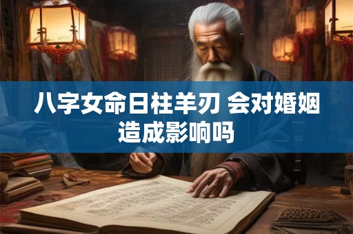 八字女命日柱羊刃 会对婚姻造成影响吗