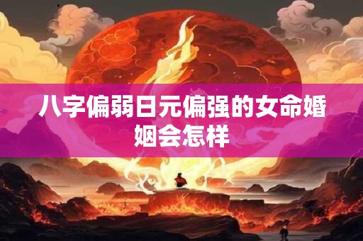 八字偏弱日元偏强的女命婚姻会怎样