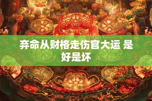 弃命从财格走伤官大运 是好是坏