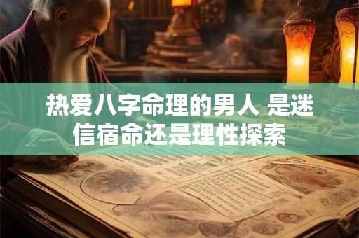 热爱八字命理的男人 是迷信宿命还是理性探索