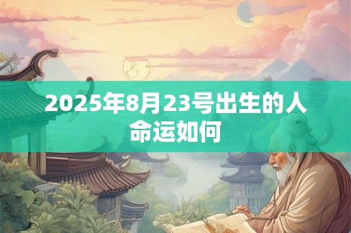 2025年8月23号出生的人命运如何