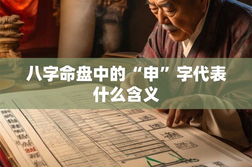 八字命盘中的“申”字代表什么含义