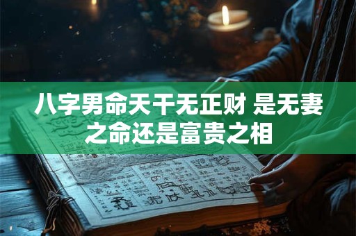 八字男命天干无正财 是无妻之命还是富贵之相