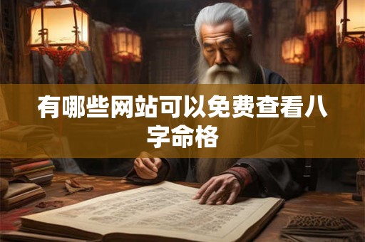 有哪些网站可以免费查看八字命格