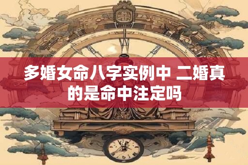 多婚女命八字实例中 二婚真的是命中注定吗