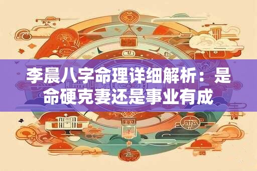 李晨八字命理详细解析：是命硬克妻还是事业有成