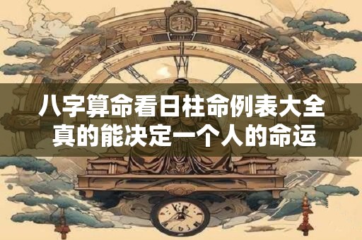 八字算命看日柱命例表大全 真的能决定一个人的命运吗 八字算命看日柱命例表大全 真的能决定一个人的命运吗