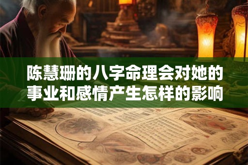 陈慧珊的八字命理会对她的事业和感情产生怎样的影响 陈慧珊的八字命理会对她的事业和感情产生怎样的影响