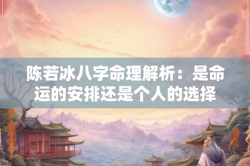 陈若冰八字命理解析：是命运的安排还是个人的选择