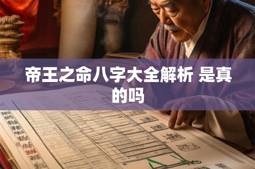 帝王之命八字大全解析 是真的吗