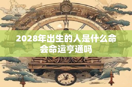 2028年出生的人是什么命会命运亨通吗