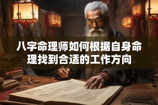 八字命理师如何根据自身命理找到合适的工作方向