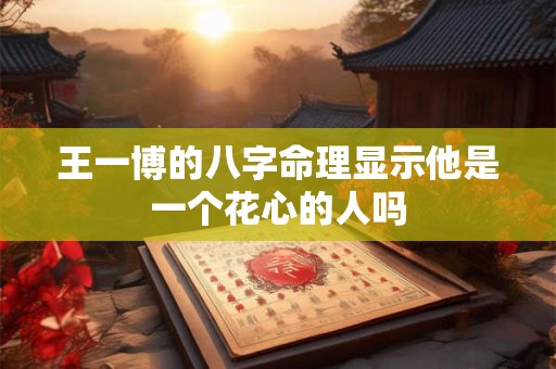 王一博的八字命理显示他是一个花心的人吗