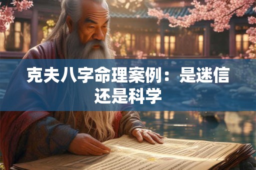克夫八字命理案例：是迷信还是科学