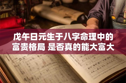 戊午日元生于八字命理中的富贵格局 是否真的能大富大贵
