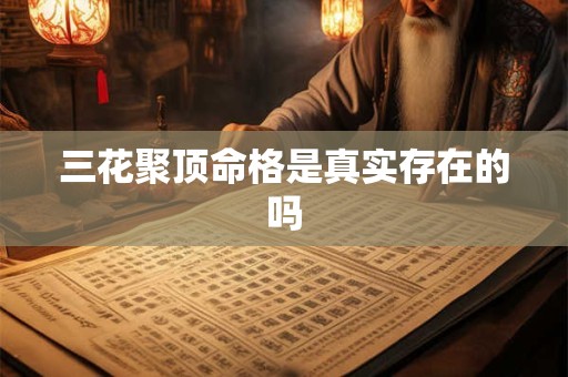 三花聚顶命格是真实存在的吗