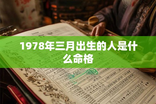 1978年三月出生的人是什么命格