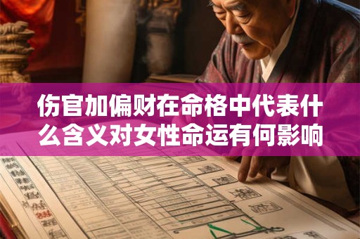 伤官加偏财在命格中代表什么含义对女性命运有何影响