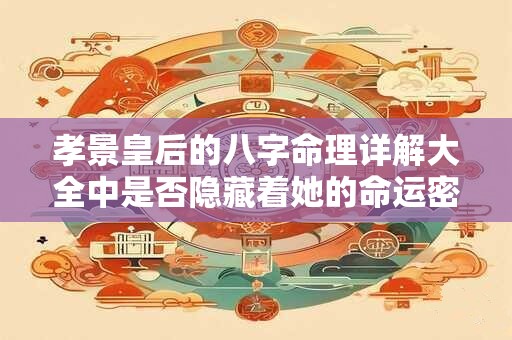 孝景皇后的八字命理详解大全中是否隐藏着她的命运密码