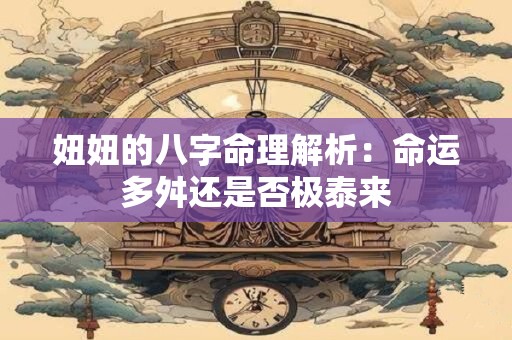 妞妞的八字命理解析：命运多舛还是否极泰来