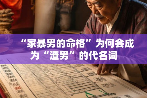 “家暴男的命格”为何会成为“渣男”的代名词