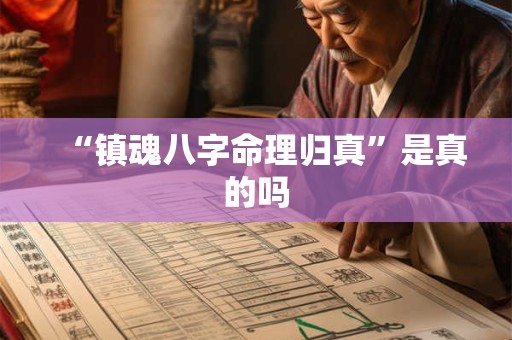 “镇魂八字命理归真”是真的吗