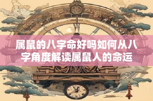 属鼠的八字命好吗如何从八字角度解读属鼠人的命运 属鼠的八字命好吗如何从八字角度解读属鼠人的命运