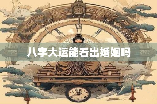 八字大运能看出婚姻吗