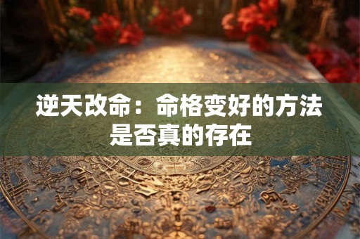 逆天改命:命格变好的方法是否真的存在 逆天改命:命格变好的方法是否真的存在
