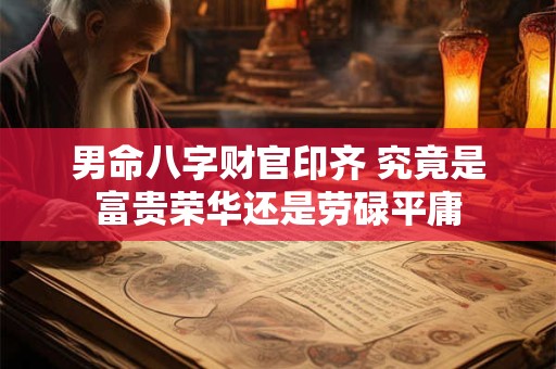 男命八字财官印齐 究竟是富贵荣华还是劳碌平庸