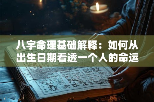 八字命理基础解释：如何从出生日期看透一个人的命运