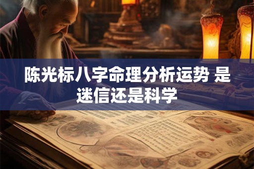 陈光标八字命理分析运势 是迷信还是科学