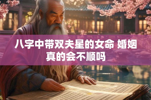 八字中带双夫星的女命 婚姻真的会不顺吗