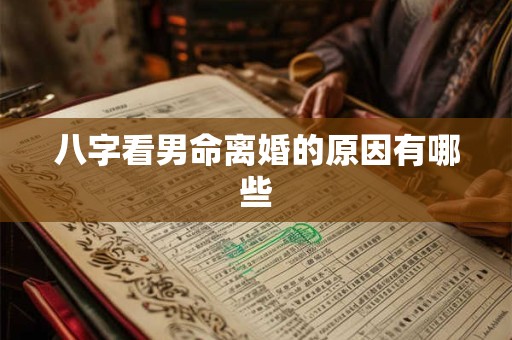 八字看男命离婚的原因有哪些
