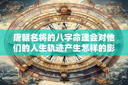 唐朝名将的八字命理会对他们的人生轨迹产生怎样的影响