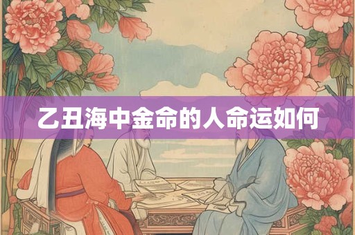 乙丑海中金命的人命运如何
