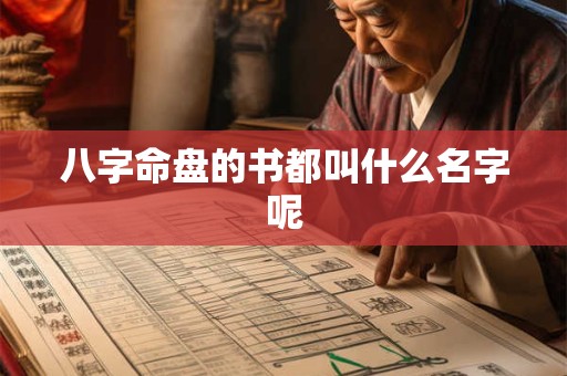 八字命盘的书都叫什么名字呢