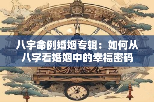 八字命例婚姻专辑：如何从八字看婚姻中的幸福密码