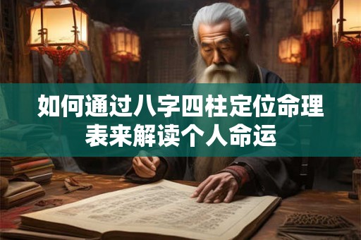 如何通过八字四柱定位命理表来解读个人命运