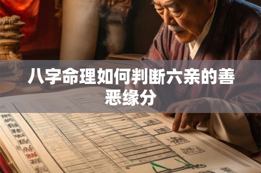 八字命理如何判断六亲的善恶缘分