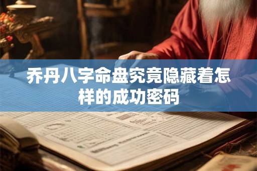 乔丹八字命盘究竟隐藏着怎样的成功密码