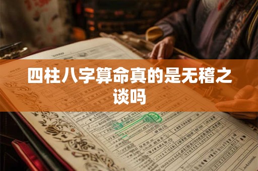 四柱八字算命真的是无稽之谈吗